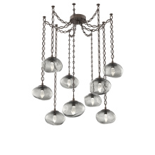 Hammerton SNB0068-09-FB-GS-CH2-L3 - Nova LED Multi Light Pendant Flat Bronze