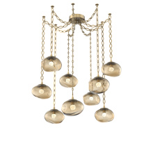 Hammerton SNB0068-09-GB-FB-CH2-L1 - Nova LED Multi Light Pendant Gilded Brass