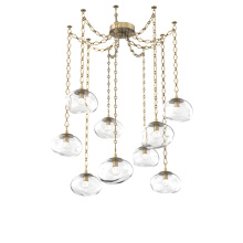 Hammerton SNB0068-09-GB-FC-CH1-L1 - Nova LED Multi Light Pendant Gilded Brass