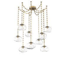 Hammerton SNB0068-09-GB-FC-CH3-L3 - Nova LED Multi Light Pendant Gilded Brass