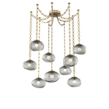 Hammerton SNB0068-09-GB-FS-CH2-L1 - Nova LED Multi Light Pendant Gilded Brass