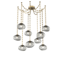 Hammerton SNB0068-09-GB-FS-CH3-L1 - Nova LED Multi Light Pendant Gilded Brass
