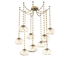 Hammerton SNB0068-09-GB-GA-CH3-L1 - Nova LED Multi Light Pendant Gilded Brass