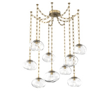 Hammerton SNB0068-09-GB-GC-CH3-L3 - Nova LED Multi Light Pendant Gilded Brass