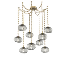Hammerton SNB0068-09-GB-GS-CH1-L3 - Nova LED Multi Light Pendant Gilded Brass