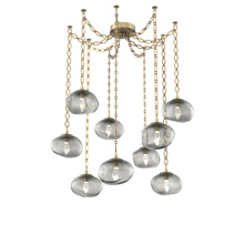 Hammerton SNB0068-09-GB-GS-CH2-L1 - Nova LED Multi Light Pendant Gilded Brass