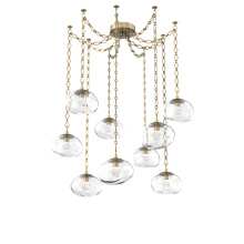 Hammerton SNB0068-09-GB-ZC-CH1-L1 - Nova LED Multi Light Pendant Gilded Brass