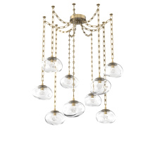 Hammerton SNB0068-09-GB-ZC-CH3-L1 - Nova LED Multi Light Pendant Gilded Brass