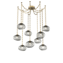 Hammerton SNB0068-09-GB-ZS-CH1-L1 - Nova LED Multi Light Pendant Gilded Brass
