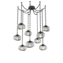 Hammerton SNB0068-09-MB-GS-CH1-L3 - Nova LED Multi Light Pendant Matte Black