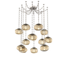 Hammerton SNB0068-12-BS-GB-CH1-L1 - Nova LED Multi Light Pendant Beige Silver