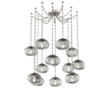 Hammerton SNB0068-12-BS-GS-CH1-L3 - Nova LED Multi Light Pendant Beige Silver