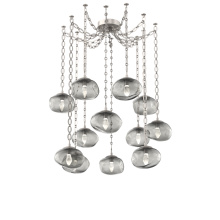 Hammerton SNB0068-12-BS-GS-CH2-L3 - Nova LED Multi Light Pendant Beige Silver