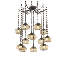 Hammerton SNB0068-12-FB-FB-CH2-L3 - Nova LED Multi Light Pendant Flat Bronze