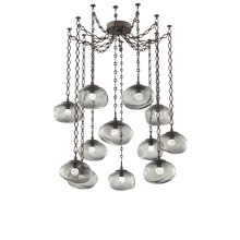 Hammerton SNB0068-12-FB-FS-CH1-L3 - Nova LED Multi Light Pendant Flat Bronze
