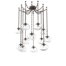 Hammerton SNB0068-12-FB-GC-CH1-L3 - Nova LED Multi Light Pendant Flat Bronze