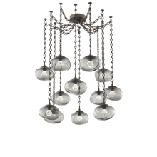 Hammerton SNB0068-12-FB-ZS-CH1-L1 - Nova LED Multi Light Pendant Flat Bronze