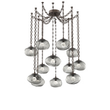 Hammerton SNB0068-12-FB-ZS-CH2-L1 - Nova LED Multi Light Pendant Flat Bronze