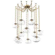 Hammerton SNB0068-12-GB-FC-CH2-L3 - Nova LED Multi Light Pendant Gilded Brass