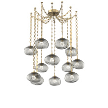 Hammerton SNB0068-12-GB-ZS-CH2-L3 - Nova LED Multi Light Pendant Gilded Brass