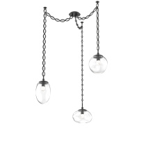 Hammerton SNB0069-03-MB-FC-CH2-L1 - Cosmos Round 3pc Swag Multi-Pendant Chain (LED)