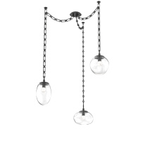 Hammerton SNB0069-03-MB-FC-CH3-L3 - Cosmos Round 3pc Swag Multi-Pendant Chain (LED)
