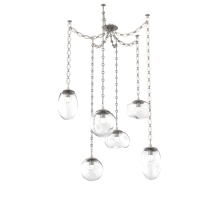 Hammerton SNB0069-06-BS-FC-CH2-L3 - Cosmos Round 6pc Swag Multi-Pendant Chain (LED)