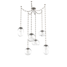 Hammerton SNB0069-06-BS-ZC-CH3-L3 - Cosmos Round 6pc Swag Multi-Pendant Chain (LED)