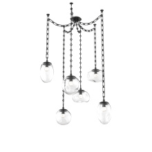 Hammerton SNB0069-06-MB-FC-CH3-L3 - Cosmos Round 6pc Swag Multi-Pendant Chain (LED)
