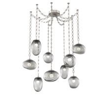 Hammerton SNB0069-09-BS-FS-CH2-L1 - Cosmos Round 9pc Swag Multi-Pendant Chain (LED)