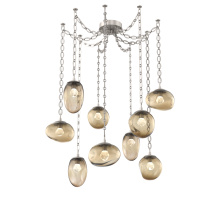 Hammerton SNB0069-09-BS-ZB-CH2-L3 - Cosmos Round 9pc Swag Multi-Pendant Chain (LED)