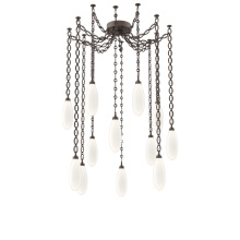 Hammerton SNB0071-12-FB-WL-CH2-L3 - Fiori Multi Light Pendant Flat Bronze