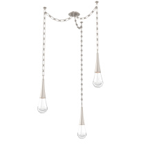 Hammerton SNB0078-03-BS-C-CH3-L1 - Raindrop Multi Light Pendant Beige Silver