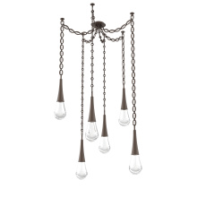Hammerton SNB0078-06-FB-C-CH2-L3 - Raindrop Multi Light Pendant Flat Bronze