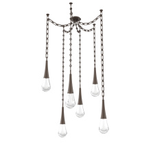 Hammerton SNB0078-06-FB-C-CH3-L3 - Raindrop Multi Light Pendant Flat Bronze