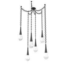 Hammerton SNB0078-06-MB-C-CH2-L3 - Raindrop Multi Light Pendant Matte Black