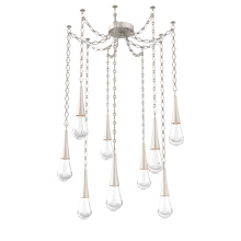 Hammerton SNB0078-09-BS-C-CH1-L3 - Raindrop Multi Light Pendant Beige Silver