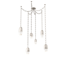 Hammerton SNB0079-06-BS-PC-CH1-L3 - Pebble Multi Light Pendant Beige Silver