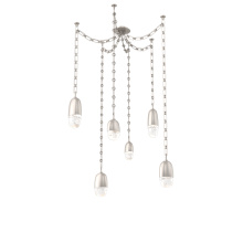 Hammerton SNB0079-06-BS-PC-CH3-L3 - Pebble Multi Light Pendant Beige Silver