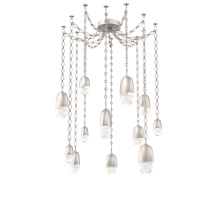 Hammerton SNB0079-12-BS-PC-CH1-L1 - Pebble Multi Light Pendant Beige Silver