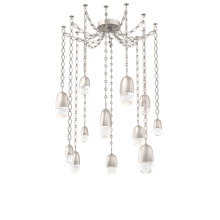 Hammerton SNB0079-12-BS-PC-CH2-L3 - Pebble Multi Light Pendant Beige Silver