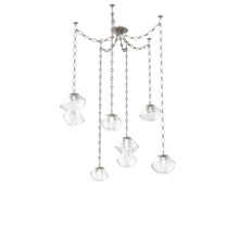 Hammerton SNB0089-06-BS-C-CH1-L3 - Mesa Multi Light Pendant Beige Silver