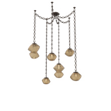 Hammerton SNB0089-06-FB-B-CH1-L1 - Mesa Round Chain 6pc Swag Multi-Pendant