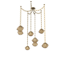Hammerton SNB0089-06-GB-B-CH2-L3 - Mesa Multi Light Pendant Gilded Brass