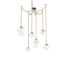 Hammerton SNB0089-06-GB-C-CH3-L1 - Mesa Multi Light Pendant Gilded Brass