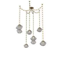 Hammerton SNB0089-06-GB-S-CH3-L3 - Mesa Multi Light Pendant Gilded Brass