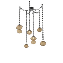 Hammerton SNB0089-06-MB-B-CH2-L1 - Mesa Multi Light Pendant Matte Black