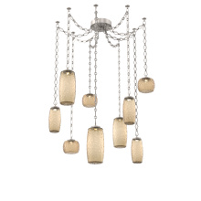 Hammerton SNB0091-09-BS-B-CH1-L3 - Vessel Multi Light Pendant Beige Silver