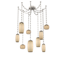 Hammerton SNB0091-09-BS-B-CH3-L1 - Vessel Multi Light Pendant Beige Silver