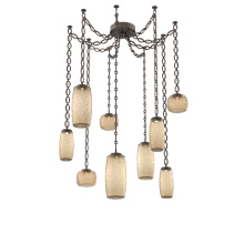 Hammerton SNB0091-09-FB-B-CH2-L1 - Vessel Multi Light Pendant Flat Bronze